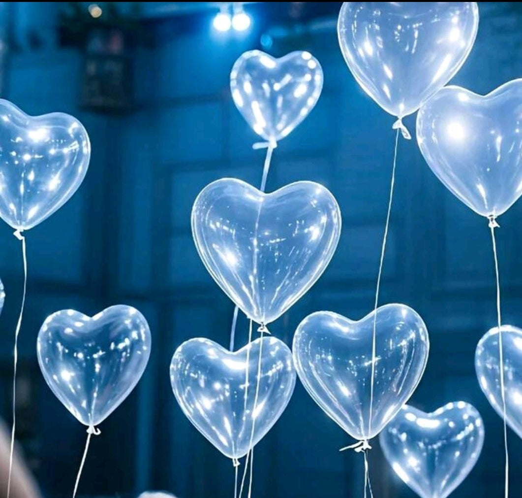 10 pcs/Set 10-Inch Transparent Heart-Shaped Balloons, Suitable For Valentine's Day, Weddings, Proposals, Birthdays, Openings, Home Decor, Balloon Decorations, Balloon Parties, Photography Props, Photo Backdrops