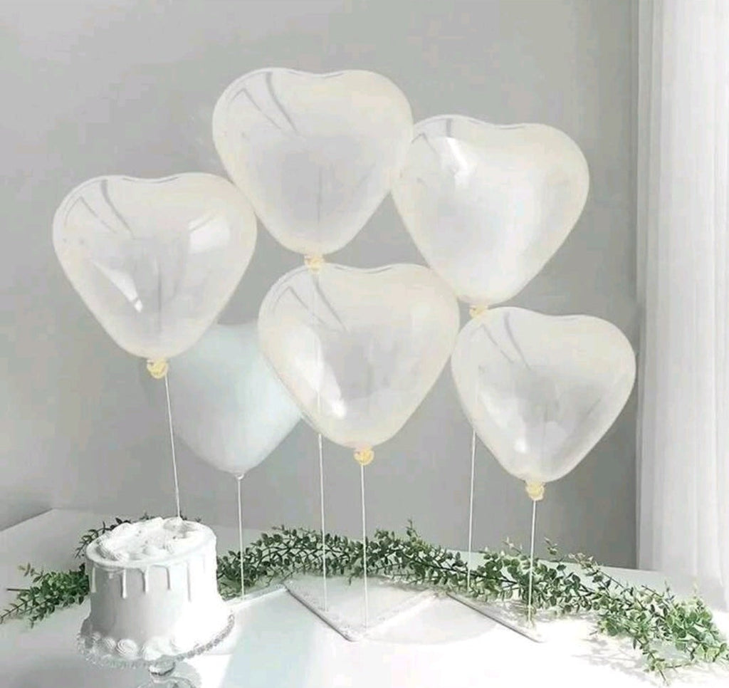 10 pcs/Set 10-Inch Transparent Heart-Shaped Balloons, Suitable For Valentine's Day, Weddings, Proposals, Birthdays, Openings, Home Decor, Balloon Decorations, Balloon Parties, Photography Props, Photo Backdrops