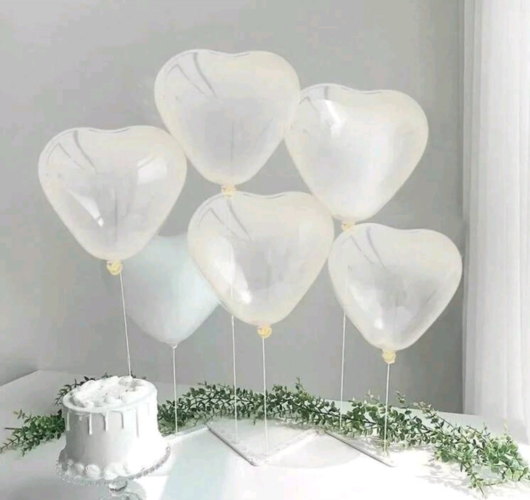 10 pcs/Set 10-Inch Transparent Heart-Shaped Balloons, Suitable For Valentine's Day, Weddings, Proposals, Birthdays, Openings, Home Decor, Balloon Decorations, Balloon Parties, Photography Props, Photo Backdrops