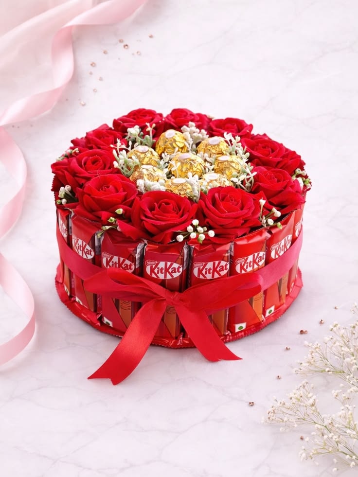 Premium Red Chocolate Roses Cake