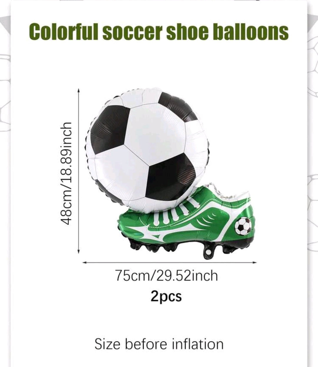 2pcs Football Shoe Foil Balloons, Includes Colorful Football Shoe And Football Shaped Balloon, Suitable For Football Matches, Birthday Parties Decoration, Football Themed Parties, Home Decor, Sports Themed Parties, Celebration Parties, Indoor And Outdoor