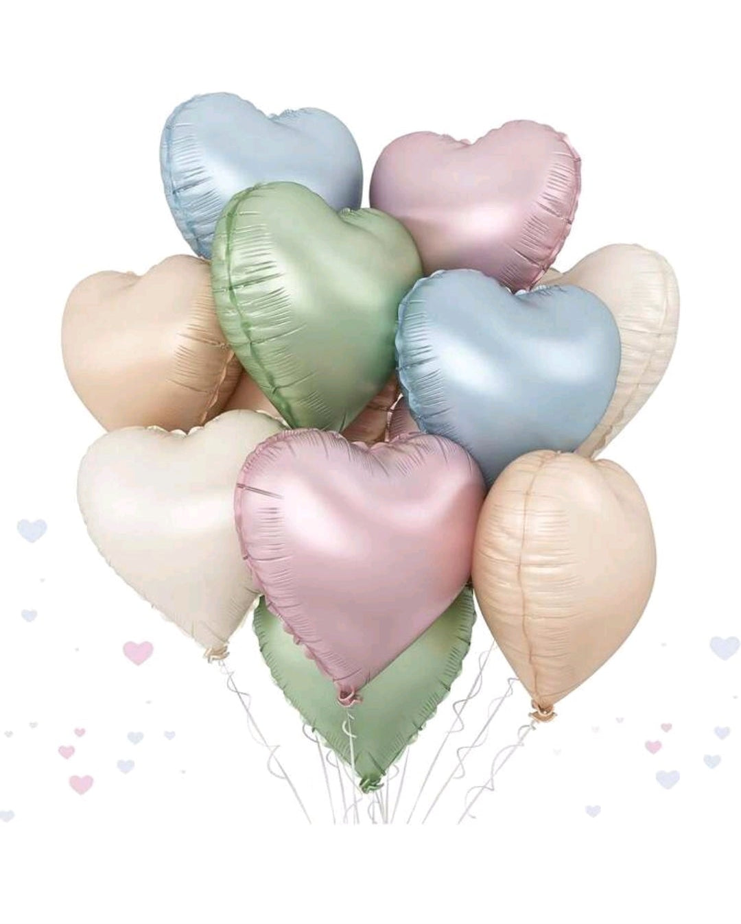 5 pcs Colorful Heart-Shaped Foil Balloons, 18" Rainbow Helium Balloons, Suitable For Birthday, Valentine's Day, Wedding, Bridal Shower, Party Decoration.