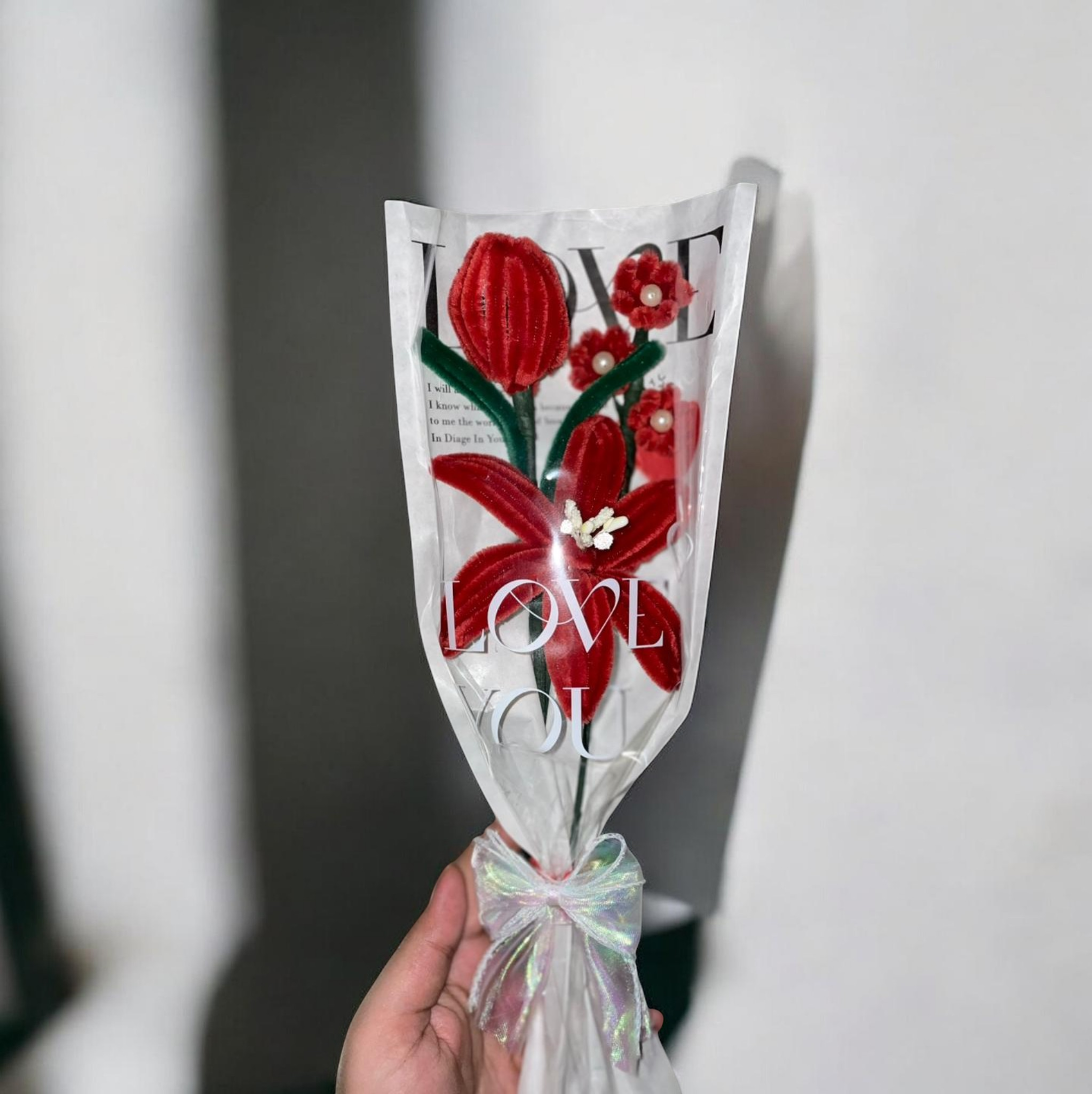 Love Theme Premium Burgundy Velvet Bouquet